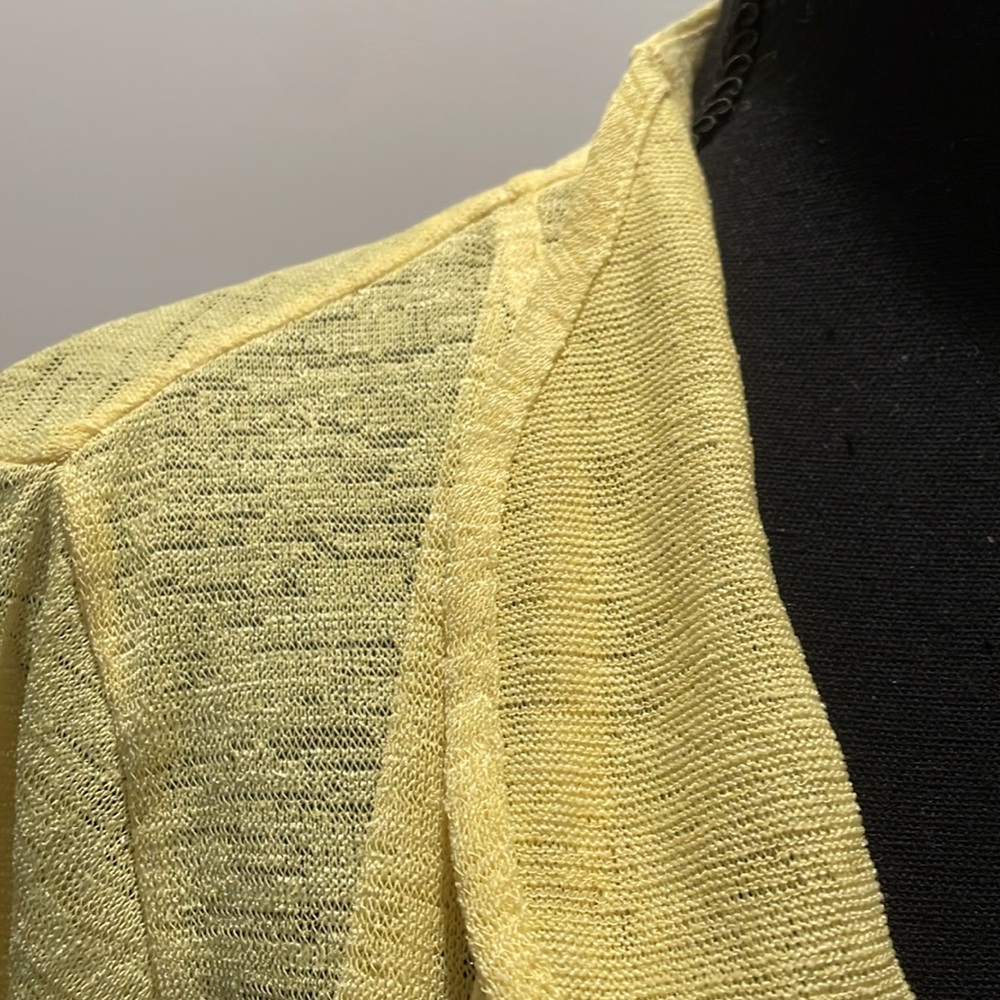 Glamour Shrug Sweater Size L Yellow Summer Knit - Picture 2 of 8
